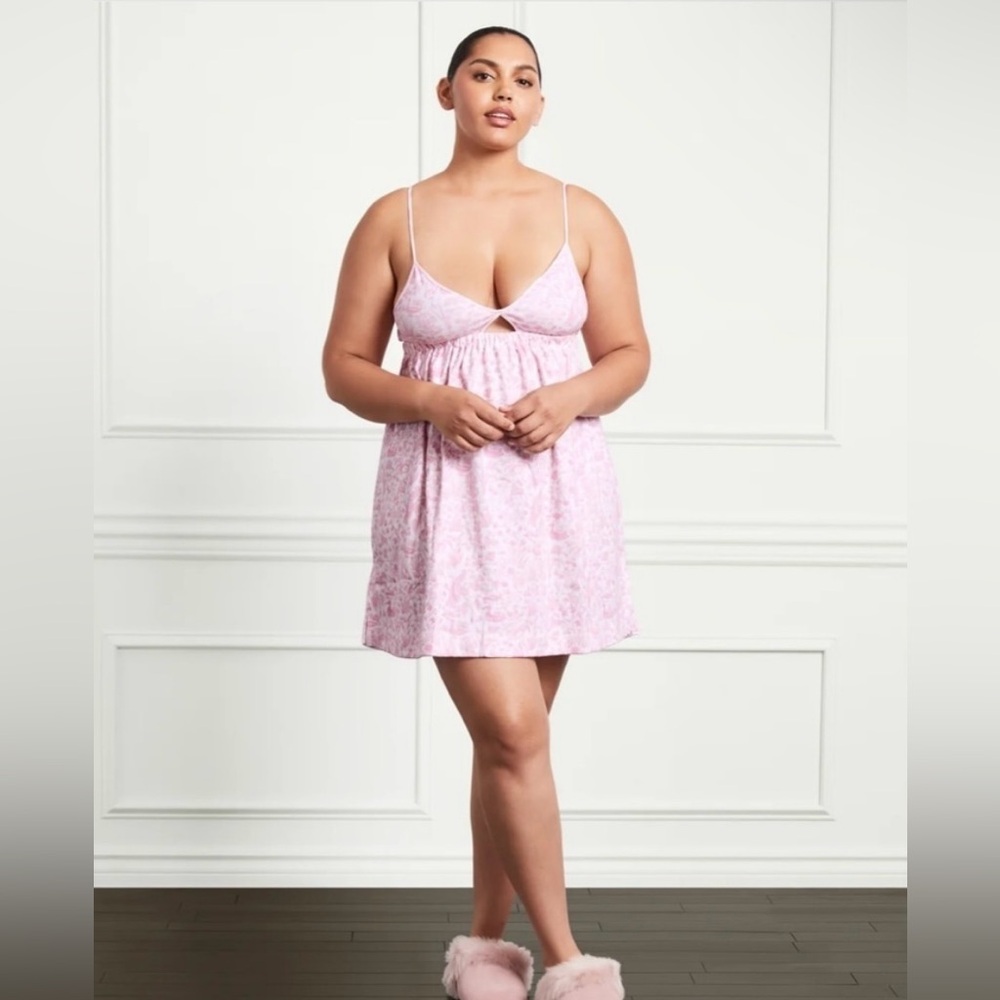 NWT Hill House The Aurora Sleep Dress in Pink Sherwood Forest Medium
